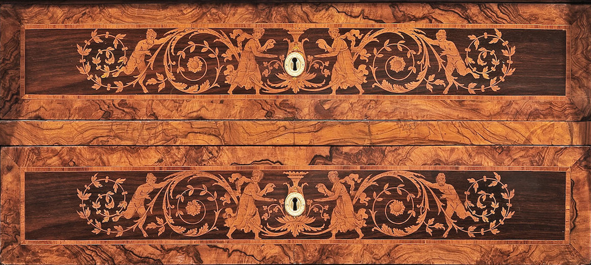 marquetry-Secretaire-05 Fine marquetry Secretaire