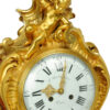 Cartel clock in gilded and chiseled bronze, signed Barbedienne in Paris