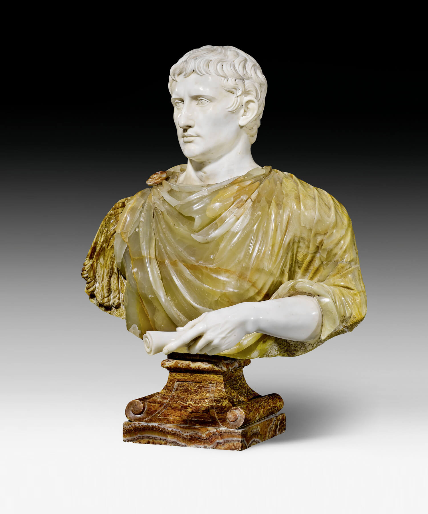 Bust of Caesar Augustus. 62 cm.