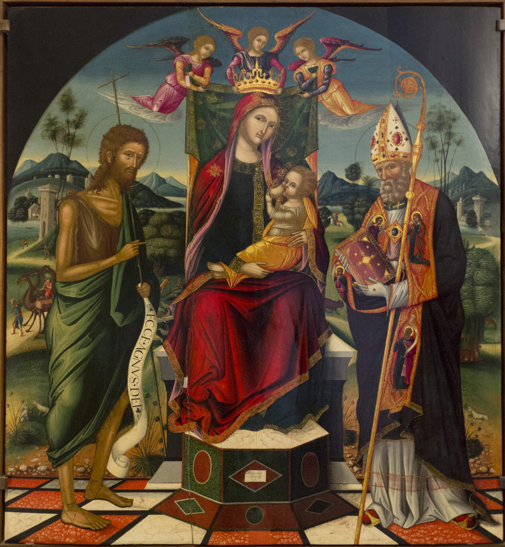 Fig. 3 – Giovanni Permeniatis, Madonna and Child with Saints John the Baptist and Augustine (Venice, Museo Correr)