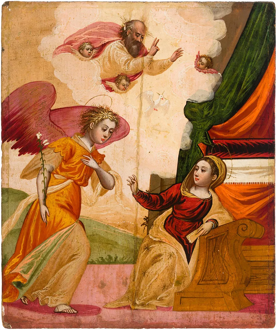 Fig. 1 – Veneto-Cretan artist, 16th–17th century, Annunciation (Milan, Lucas Aste, 21 May 2025)