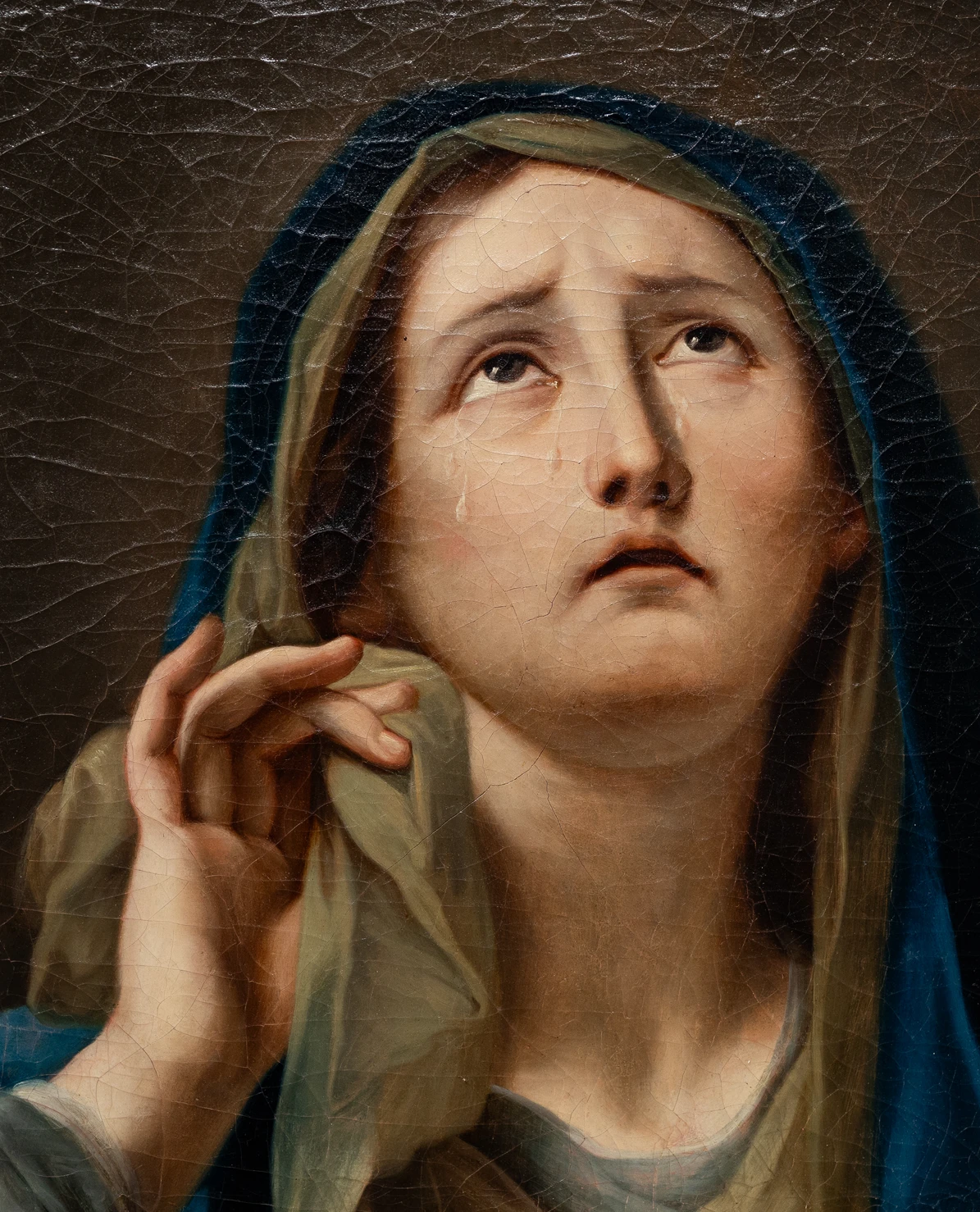 Mater Dolorosa - Oil on canvas, circle od Francesco Mancini (1679-1758)