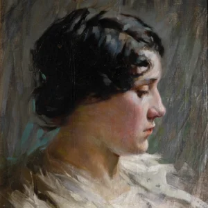 Portrait of a Young Woman in Profile