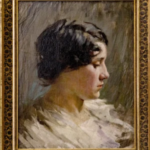 Portrait of a Young Woman in Profile