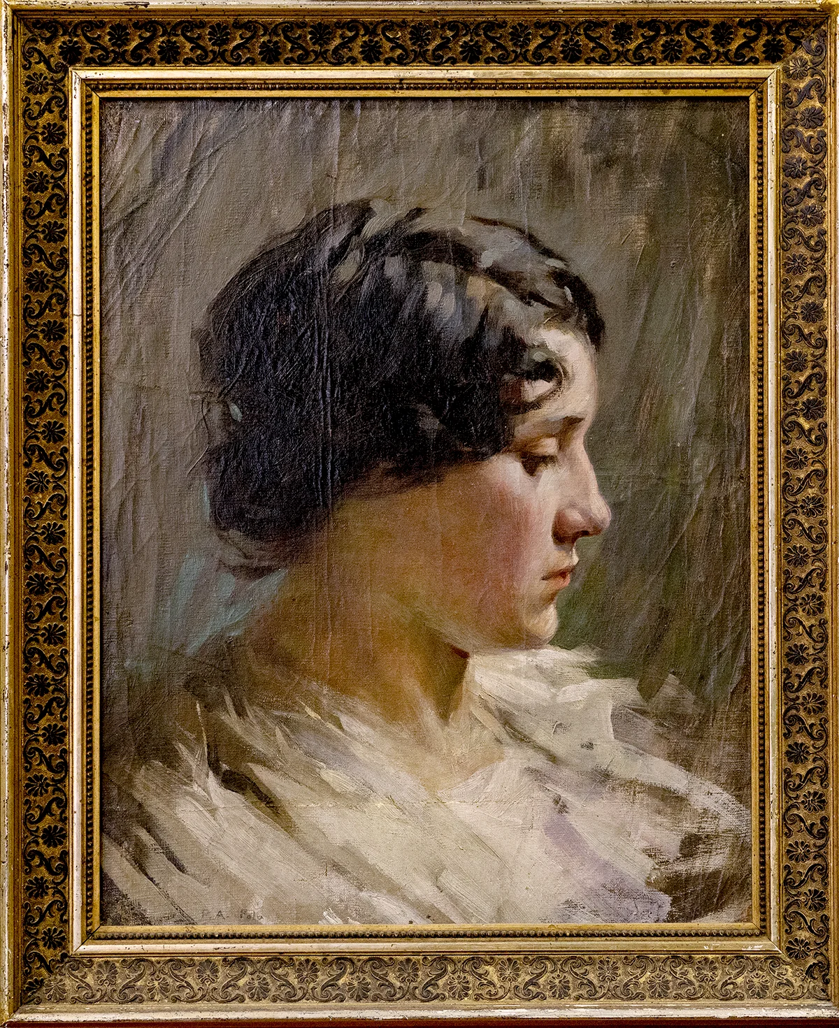 Portrait of a Young Woman in Profile